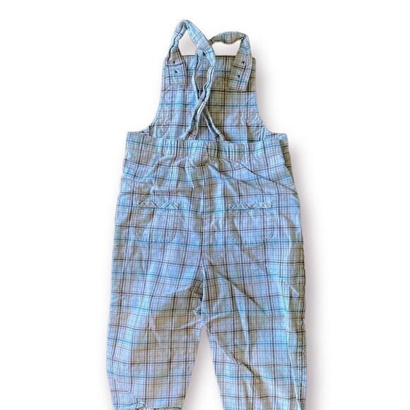 Vintage Janie & Jack Leyette Tartan Plaid Overalls - Picture 2 of 5